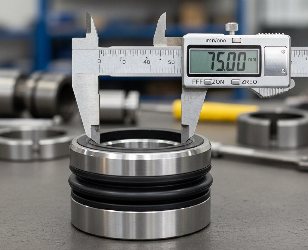 نحوه کار با کولیس دیجیتال که درحال اندازه زدن قطر سیل مکانیکی است