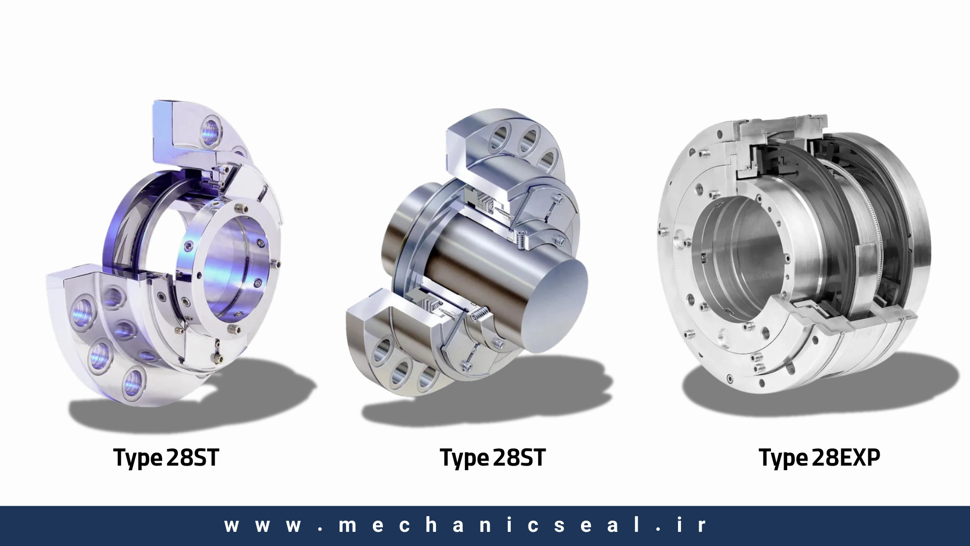 مجموعهای از انواع مکانیکال سیلهای جان کرین شامل مدلهای آکاردئونی و فنر تکی