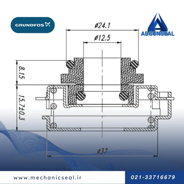 نقشه مکانیکال سیل قورباغه ای گراندفوس